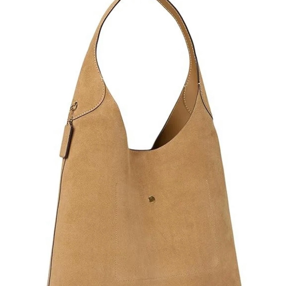 Coach Brooklyn 39 Suede Tan Hobo Bag